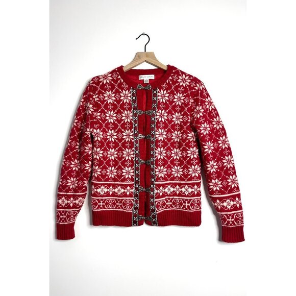 VINTAGE Casual Corner Wool Nordic Cardigan - Picture 1 of 8